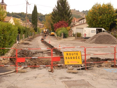 L’allée du Pré du Comte en travaux